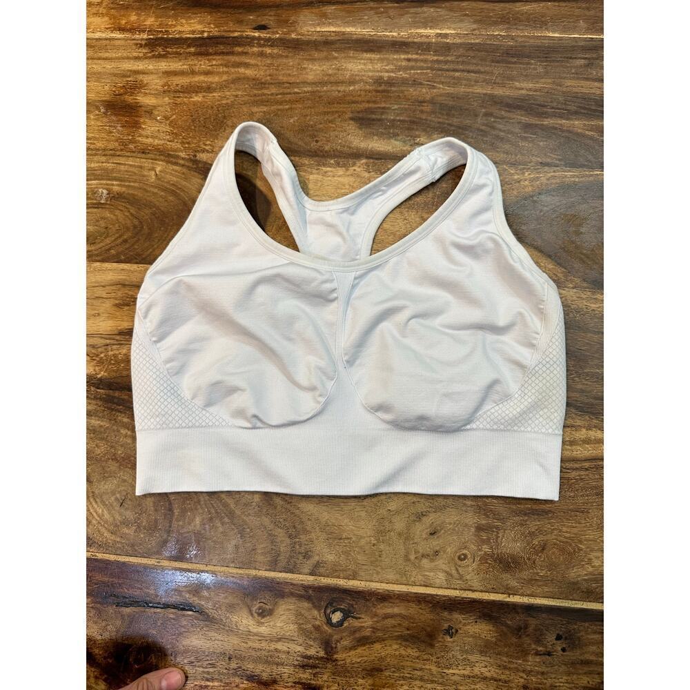 Soma Women's White Bliss Breathe Racerback Sports Bra Size 2XL